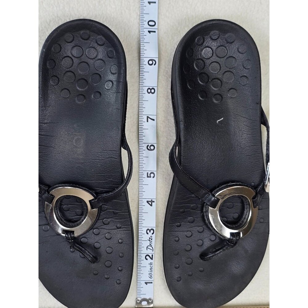 Vionic Womens Black Sandals With Metal Accent Size 7 - Picture 8 of 8